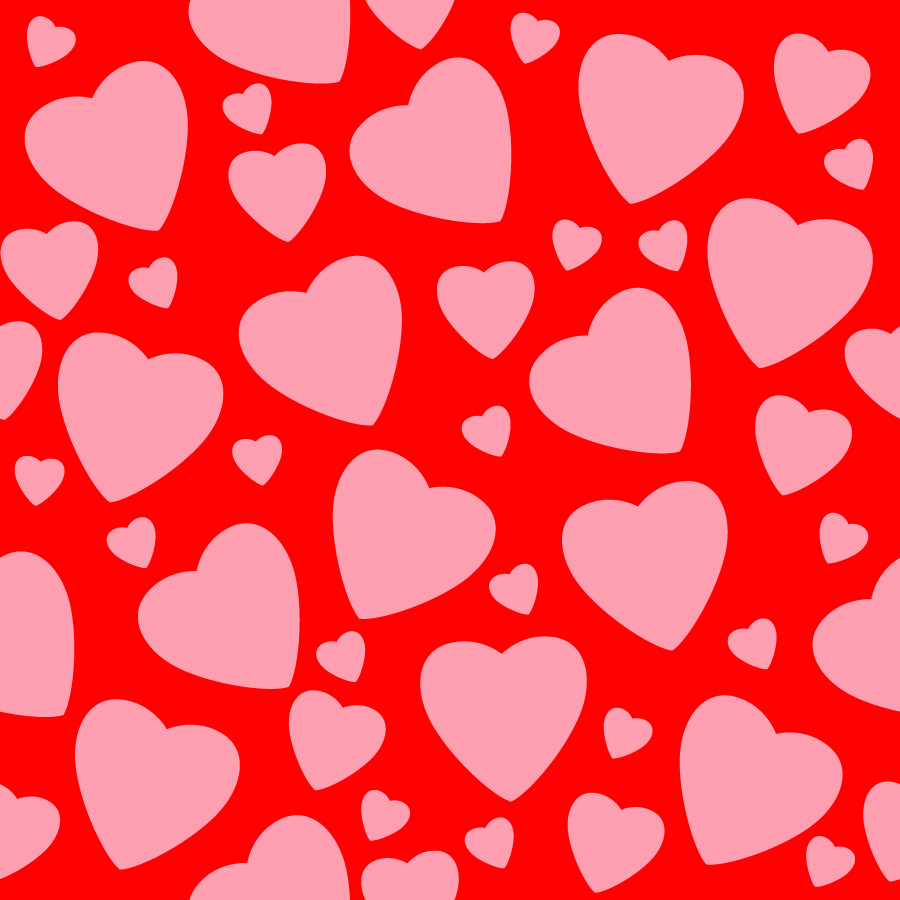 Valentines day wrapping paper with red hearts Vector Image
